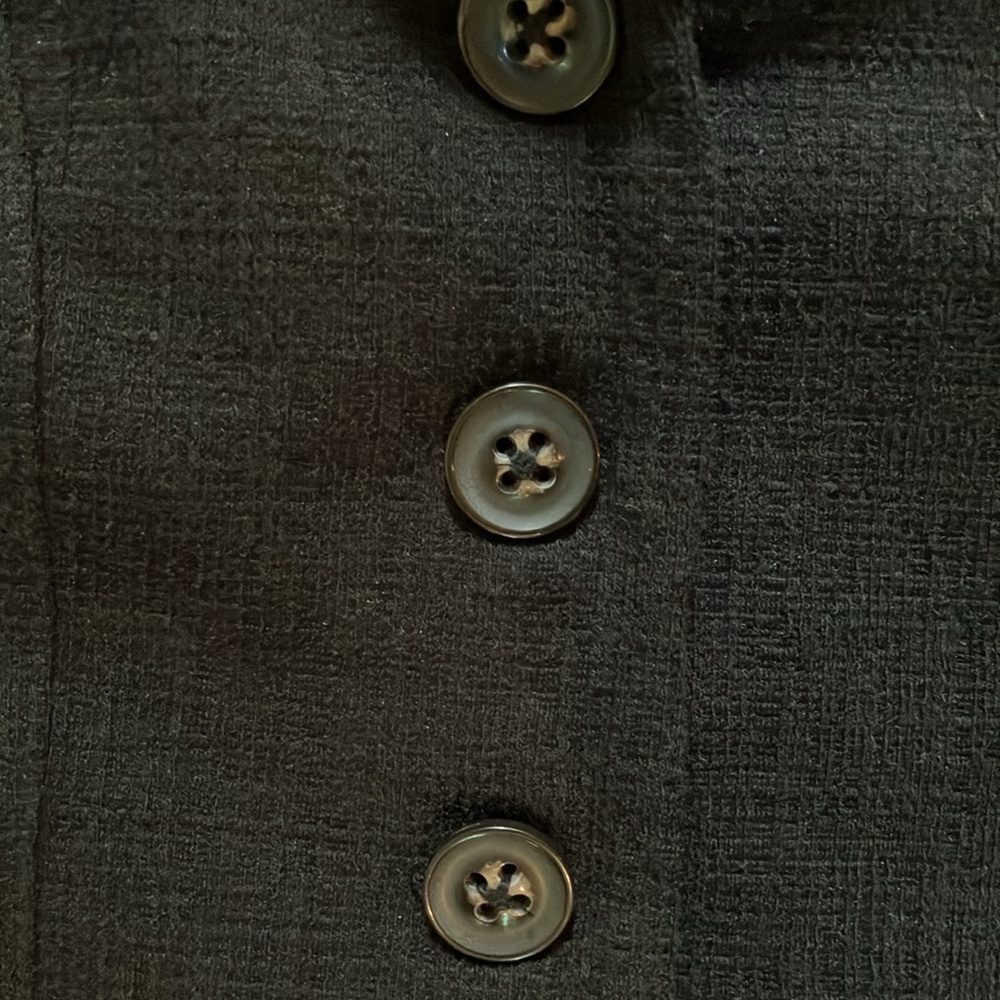 Anthropologie black seamed button front vest. Worn once. Excellent condition - Picture 3 of 7